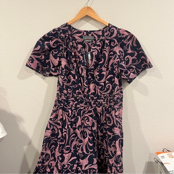Anthropologie Dresses & Skirts - NEW Anthropologie X-Large Floral Patterned Navy and Pink maxi Dress